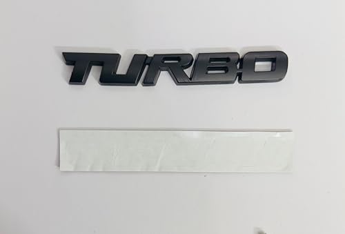 Image of Emblems for Car & Bike Metal Lo.go and Grill Me.tal Lo.go, Auto Accessories for Car Emblem 3D Badge Auto Racing Sport Sticker Grand Tourer Decal. (Black Turbo Logo)