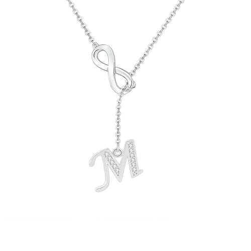SAMINO Collier Infinite 26 Lettres Initiales Pour SœUrs Et Amies, Initiale En Argent Pour Femmes Et Filles, Cadeaux D'Anniversaire, De NoëL, De Remise De...