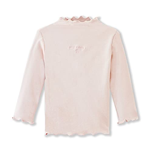 Toddler Girls Long Sleeve Cotton Tee Shirts Ruffle Lace Mock Turtleneck Basic Blouse Outfit Tops