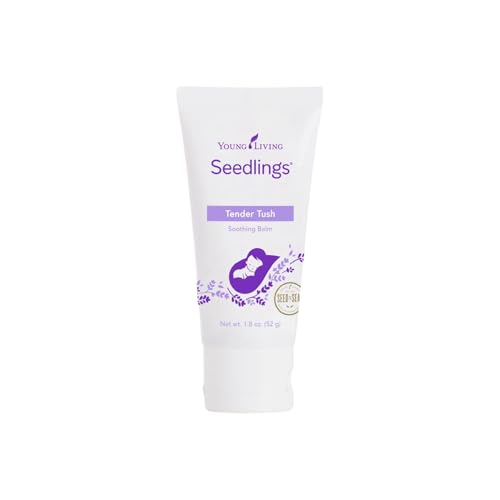 Young Living Seedlings Tender Tush - 1.8 oz - Mild and Gentle Baby Balm with Premium Essential Oils for Soothing Delicate Skin - Natural Baby Skincare and Cloth Diaper Ointment