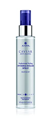 Alterna Caviar Professional Styling Invisible Roller Spray, 5 Fl Oz | Medium Hold | Provides Heat Protection & High Shine | Sulfate Free