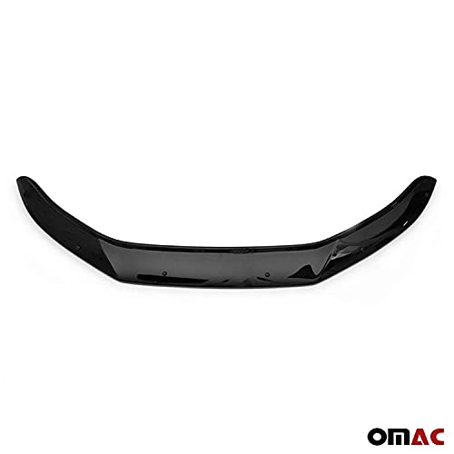 Omac Front Bug Deflector For Nissan Rogue Sport 2020 To 2022, Hood Protector, All Weather, Black #TOP4