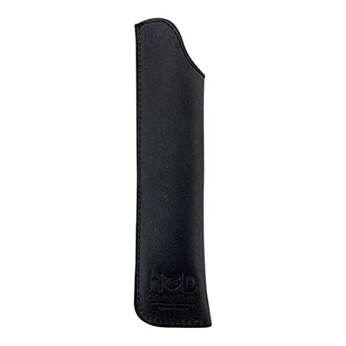 Hide &amp; Drink, Pen Case Handmade from Full Grain Leather (Charcoal Black)