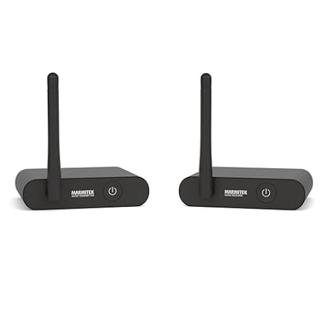 Bezprzewodowy nadajnik odbiornik audio - Dźwięk z TV do hi-fi - Cyfrowa jakość cd, niskie opóźnienie - Multiroom do dziesięciu odbiorników - RCA cinch - Zasilanie USB-C