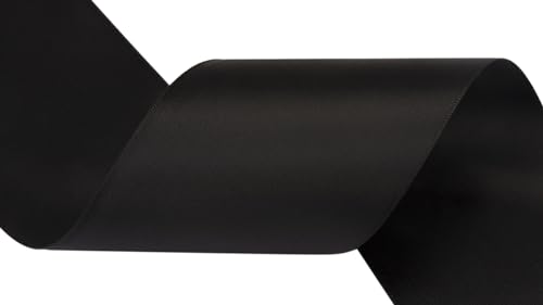 Zofrud Black Satin Ribbon 63mm x 9 Meters - Large Ribbon Ideal for Bows Gift Wrapping, Flower Bouquet, and Crafts - Image 3