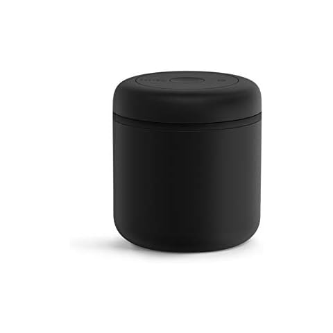Fellow Atmos Vacuum Canister for Coffee & Food Storage - Airtight Sealed Container, Matte Black, Medium Coffee Bean Storage, 0.7 Litre Jar Cover