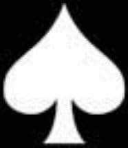 SPADE (4 pack) cards ace poker 2.5" (color: REFLECTIVE WHITE) Vinyl Decal Window Sticker for Cars, Trucks, Windows, Walls, Laptops, and other stuff.