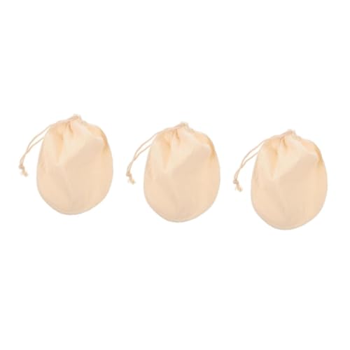 ULTECHNOVO 3 Pièces Sachet à Lait Végétal Coton Réutilisable Filtre Alimentaire pour Café Thé Jus Lait de Noix et Yogourt
