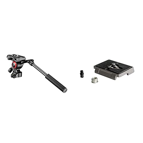 Manfrotto Befree Live Fluid Head & 200PL, Quick Release Plate with 1/4 Inch Screw, Compatible with DSLR, Compact System Camera, Mirrorless