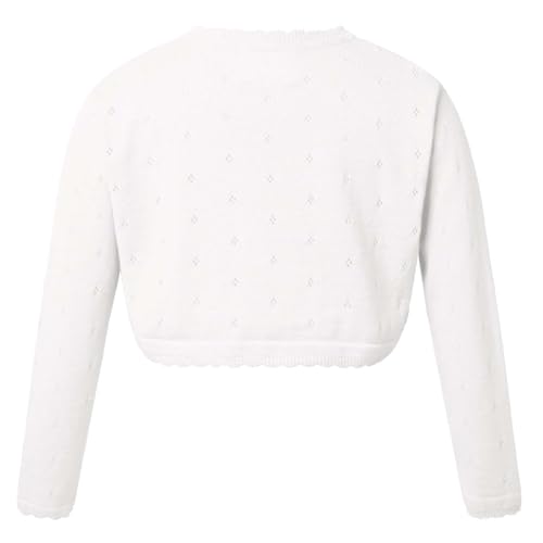 Kids Girls Long Sleeve Knit Bolero Cardigan Shrug Dress Coat Cropped Sweater Jacket Flower Girls Dress Cover Up2