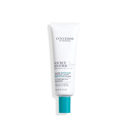 L'OCCITANE Source Reotier Mattifying Fluid, Hyaluronic Acid, Niacinamide