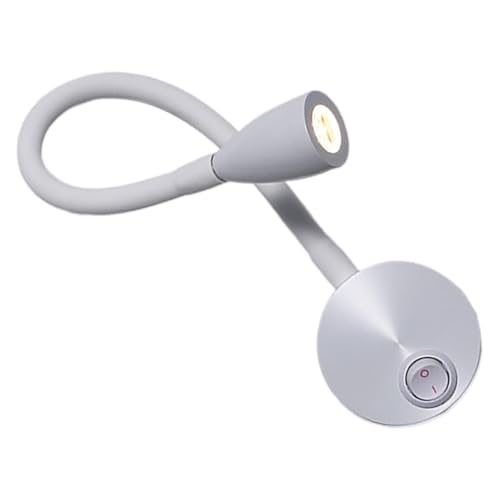 MOTHNUR Lámpara de Pared LED con Manguera Flexible Luz Cálida para Lectura Cama Interruptor Integrado Diseño Moderno para Dormitorio y Hotel
