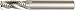 WIDIA Hanita 490910004WW 4909 HP Aluminum End Mill, 0.06 mm Chamfer, 10 mm Cutting Dia, Carbide, Uncoated, RH Cut, Weldon Shank, 3-Flute