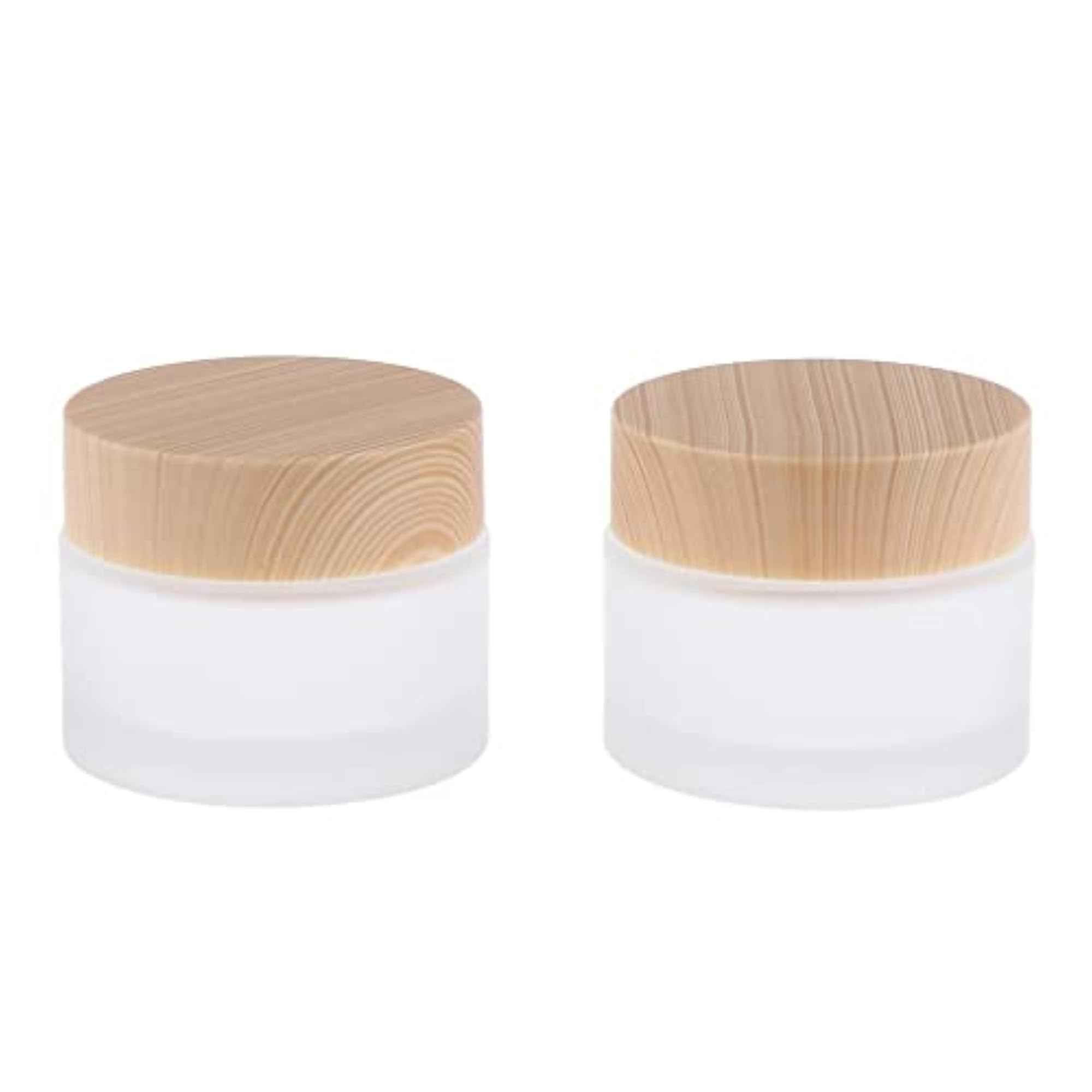 2x Face Cream Glass Bottles for Makeup