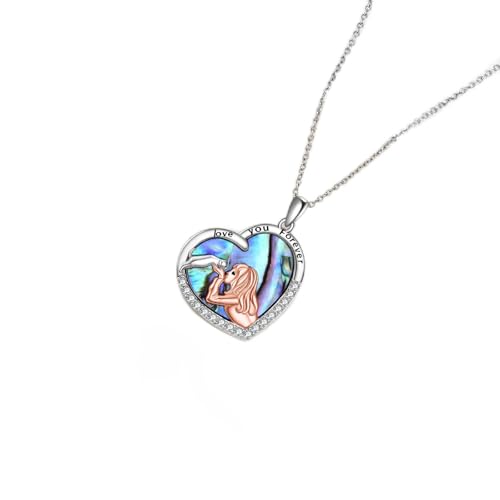 Collier animal en coeur axolotl et koala en argent pour femme