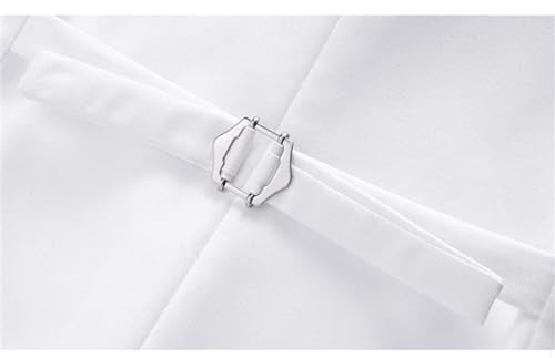 Kiioouu Men's Business Casual Suit Vest/Men's Gentleman Banquet Wedding Solid Color Vest3
