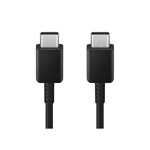 Image of Samsung 45W Original Type C to C 3.3 FT Fast Charging USB C Cable High-Speed & Data Transfer for with Galaxy M35,F15,A15,F05,M14,F14,M34,F34,A34,A54,S21 Fe 5G,S22,S23 Mobile Charger Cord,Black