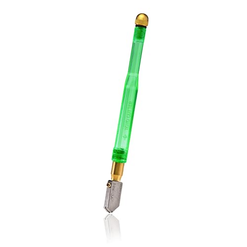 TOYO TC1S | Green Comfort Grip Glass Cutter | Contoured Acrylic Handle