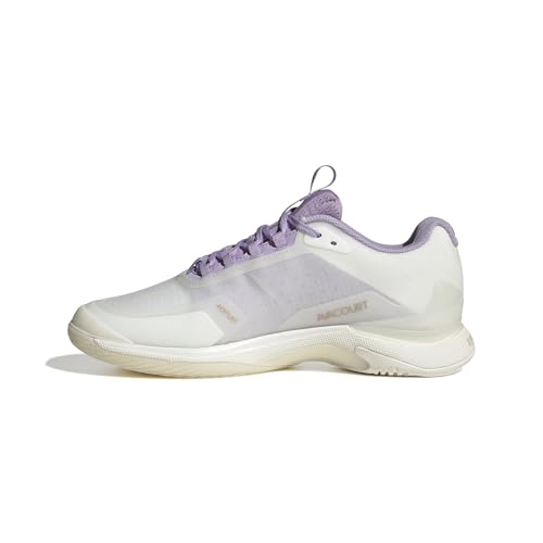 adidas Damen Avacourt 2 Tennis Shoes Tennisschuhe, core White/Powder Plum/Aurora Plum, 42 2/3 EU