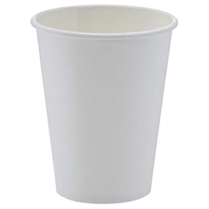 Amazon Basics Compostable Hot Paper Cup, 12-Ounce, 1000-Pack, White