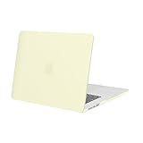 MOSISO Compatible with MacBook Air 15 inch Case 2025 2024 2023 Release M4 A3241 M3 A3114 M2 A2941 Liquid Retina Display Touch ID, Protective Plastic Hard Shell Case Cover, Pastel Yellow