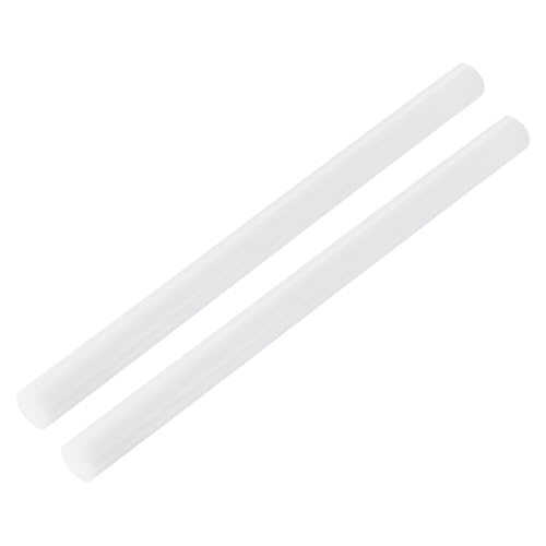 QUARKZMAN 2 Stück ABS Kunststoffstäbe, Durchmesser 20mm Länge 300mm Kunststoffstab Rund für Mechanischer Einsatz, Schulprojekt, Werkstattanwendung, DIY-Reparatur (Weiß)