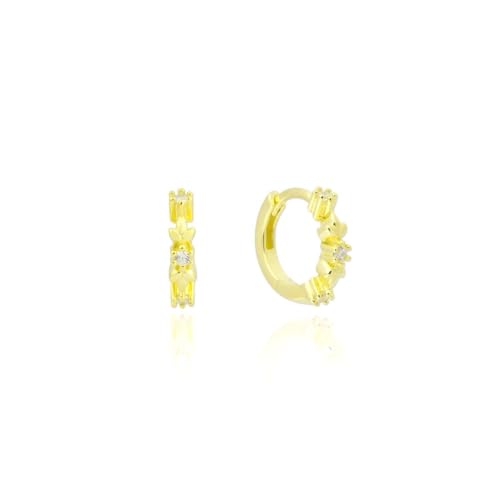 Boucles d'oreilles argent plaqué or 12 mm pour tenue chic
