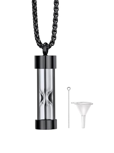 Richsteel Urn Necklaces for Ashes for Women Men Cremation Pendant Necklace for Ashes Stainless Steel Memorial Jewelry
