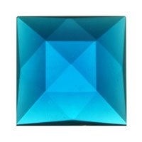 Stained Glass Jewels 25mm Turquoise