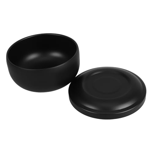 FUNOMOCYA Shaving Soap Bowl With Lid Stainless Steel Shaving Dish Reusable Metal Brush Stand For Daily Use And Grooming Bathroom Decor