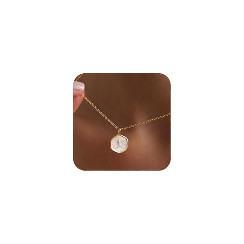 Small Cross Necklace for Women, Dainty 14K Gold Plated Cross Pendant Necklace, Everyday Simple Cross Charm Choker Minimalist Religious Jewelry Cute Trendy Gifts