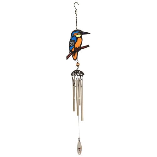 Carillon à vent extérieur oiseau attrape-soleil cristal vitrail suspension jardin - 4