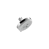 hansgrohe Croma 100 4-inch Showerhead Low Flow Modern 3-Spray Full, Pulsating Massage, Intense Turbo Water Saving with QuickClean in Chrome, 04733000