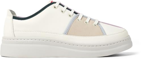 Camper Twins - Sneakers For Women - White,Grey,Purple, Size 38, Smooth Leather - 6