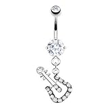Bauchnabelpiercing Bauchnabelpiercing \'\'steinbesetzte Gitarre\'\' klar