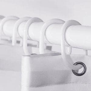 Miniatura 6 de Cortina de ducha gótica para estantería, diseño de calavera espeluznante, flores de hueso, hojas verdes, esqueleto, Halloween, juego de cortinas con