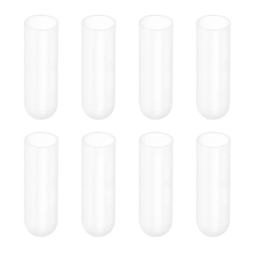 Image of uxcell 8Pcs Silicone End Caps, 20mm(25 /32 inch) ID 44mm(1-3 /4 inch) Height Round Rubber Elastic Screw Thread Protectors Flexible Screw Bolt Covers Caps for Metal Tube Rod Bolt, Clear