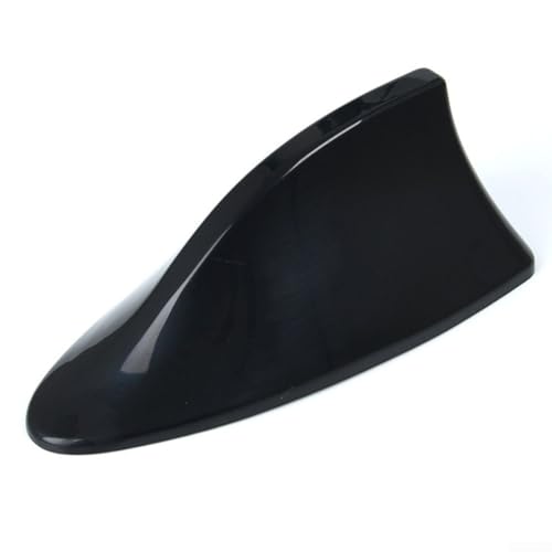 Antena de radio de coche para montaje en techo con aleta de tiburón con cable FM/AM para mejorar la señal y aspecto elegante del vehículo, adecuada para varios modelos de vehículos (negro)