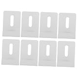8pezzi Clip Specchio Bagno in Metallo Bianco, Quadrati