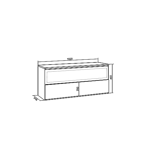 Skraut Home | Elektrokamin LED | Elektrische Kamine | 102x45x35cm | 1 Öffnung, 1 Tür | Elektrokamin. Maße | Hängend | Moderner Stil | Eiche Schwarz