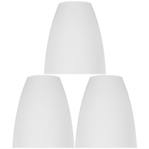 DOITOOL Plastic Lamp Shade Replacement 3Pcs Flat Light Cover Small Modern Chandelier Lamp Shade Ceiling Light Cover for Wall Table Pendant Floor Lamp 30mm