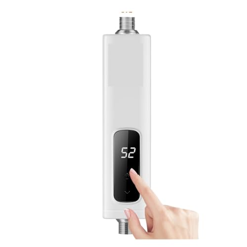 Termo Electrico, Calentador De Agua Eléctrico De 3500W, Mini Calentador De Agua Instantáneo Sin Tanque A Prueba De Agua, Cocina, Baño, Ducha, Agua Caliente, Calentamiento Rápido,Para cocina, baño, la