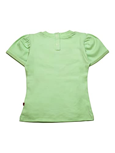 Image of Nino Bambino 100% Organic Cotton Round Neck Short Sleeve Printed Top for Baby Girl