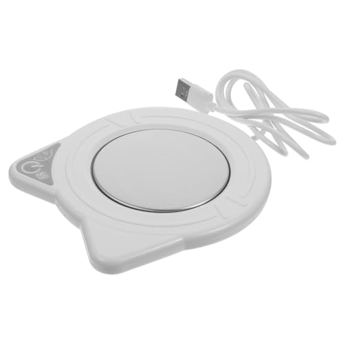 Gadpiparty 恒温カップウォーマー 充電式保温コースター 軽量コンパクト設計 家 オフィス 旅行用コーヒーカップ加熱器 ホワイト