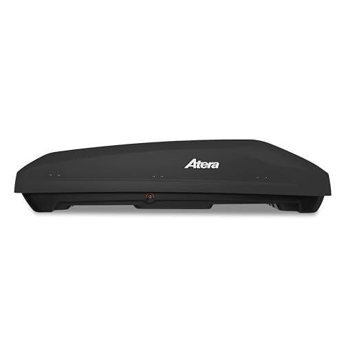 Atera 082297 Auto Dachbox Lunar Schwarz - 75 kg Zuladung - ABS/PMMA Material - für bis 10 cm Trägerbreite - 165 x 72 x 34 cm, 470 Liter