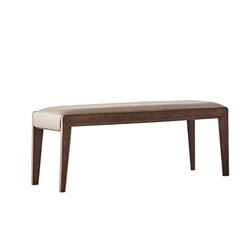 Taburete de madera maciza banco otomano moderno y banco de comedor funcional 2