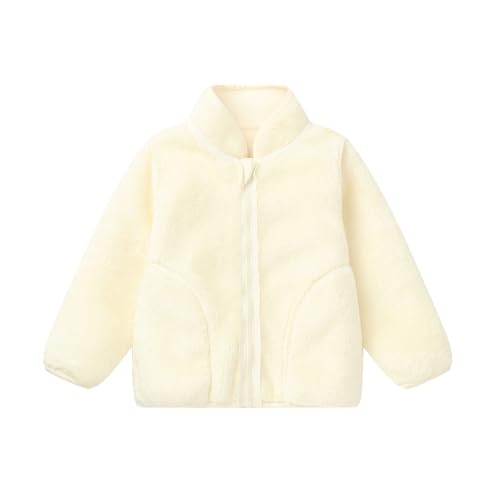 Image of LittleSpring Boys Girls Polar Fleece Jackets Fur Lined Zip Up Warm Winter Coat