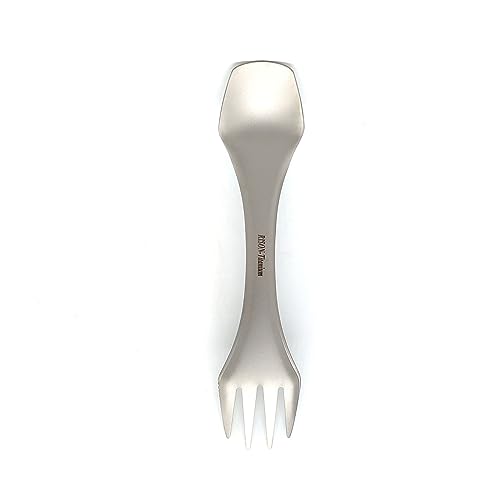 RISON Titanium 3-in-1 Eco-Friendly Spork-Fork-Knife, Lightweight Multitool for Backpacking, Camping, Outdoor