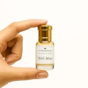Attar Kannauj Mitti Attar Natural Perfume Oil, 6ml, Mitti Kannauj Fragrance, Handcrafted in Kannauj