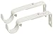 Ivilon Adjustable Brackets for Curtain Rods - for 1 or 1 1/8 Inch Rods. Set of 2 - Ivory
